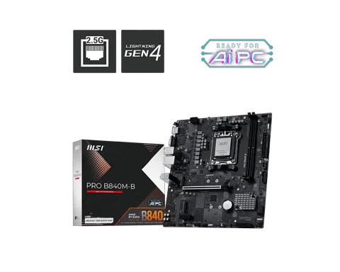 Placa Madre MSI Pro B840M-B / AM5 / DDR5 / M.2