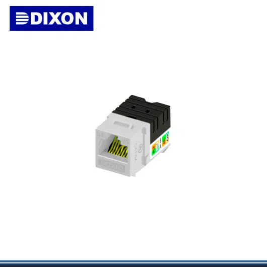 Jack RJ45 Cat. 6A Dixon 90° Poncheo Blanco KJ38-C6A-US White