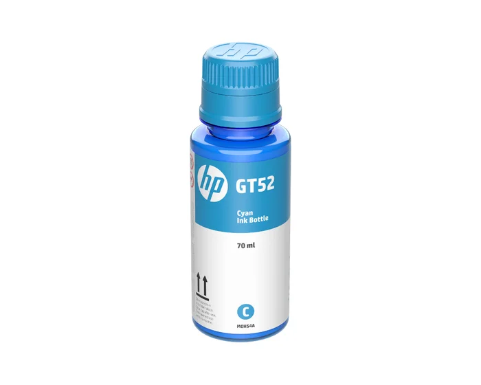 Botella de Tinta Original HP GT52 Cian 70ml, Rendimiento 8,000 Páginas