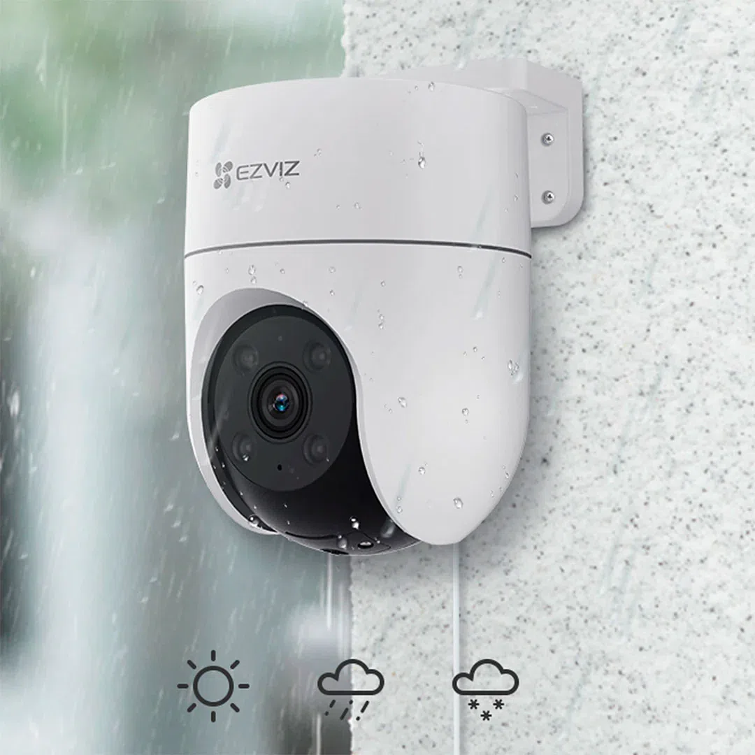 Cámara IP PoE 3MP 2K Ezviz CS-H8C-1K3EKF PT Motorizada , Lente 4 mm, Exterior IP65