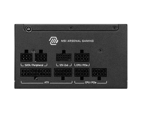 Fuente de Poder MSI Mag A750GLS PCIE5 / 750W / ATX 3.1/ Modular / 80 Plus G