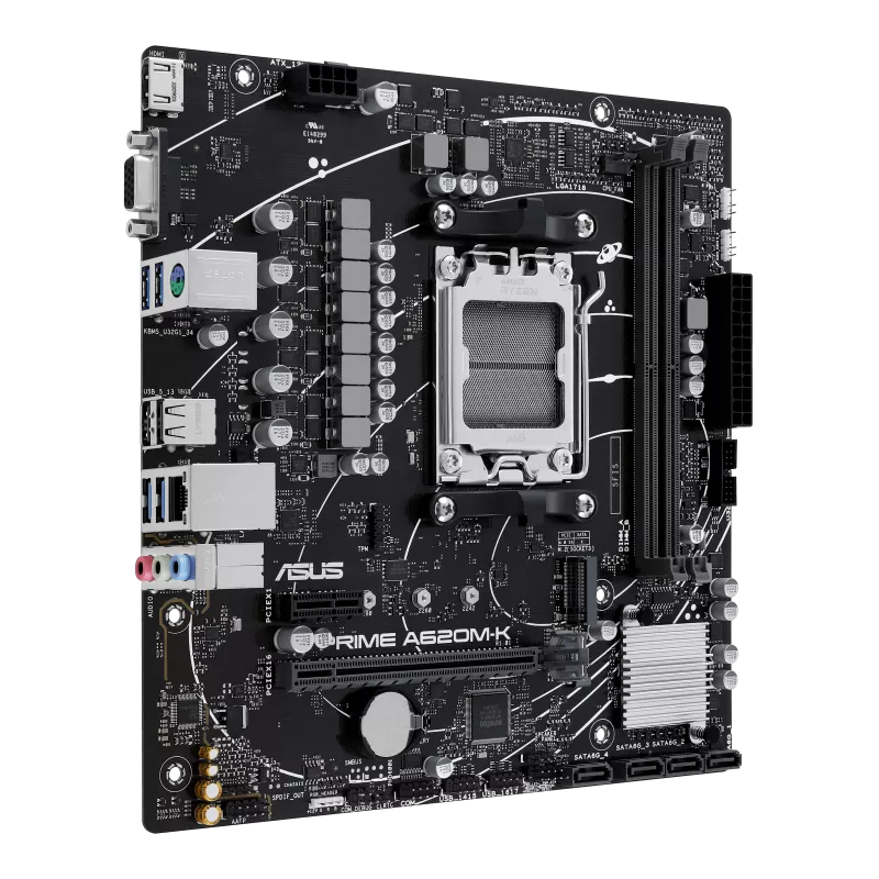 Placa Madre ASUS Prime A620M-K / AM5 / DDR5 / M.2