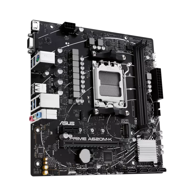 Placa Madre ASUS Prime A620M-K / AM5 / DDR5 / M.2