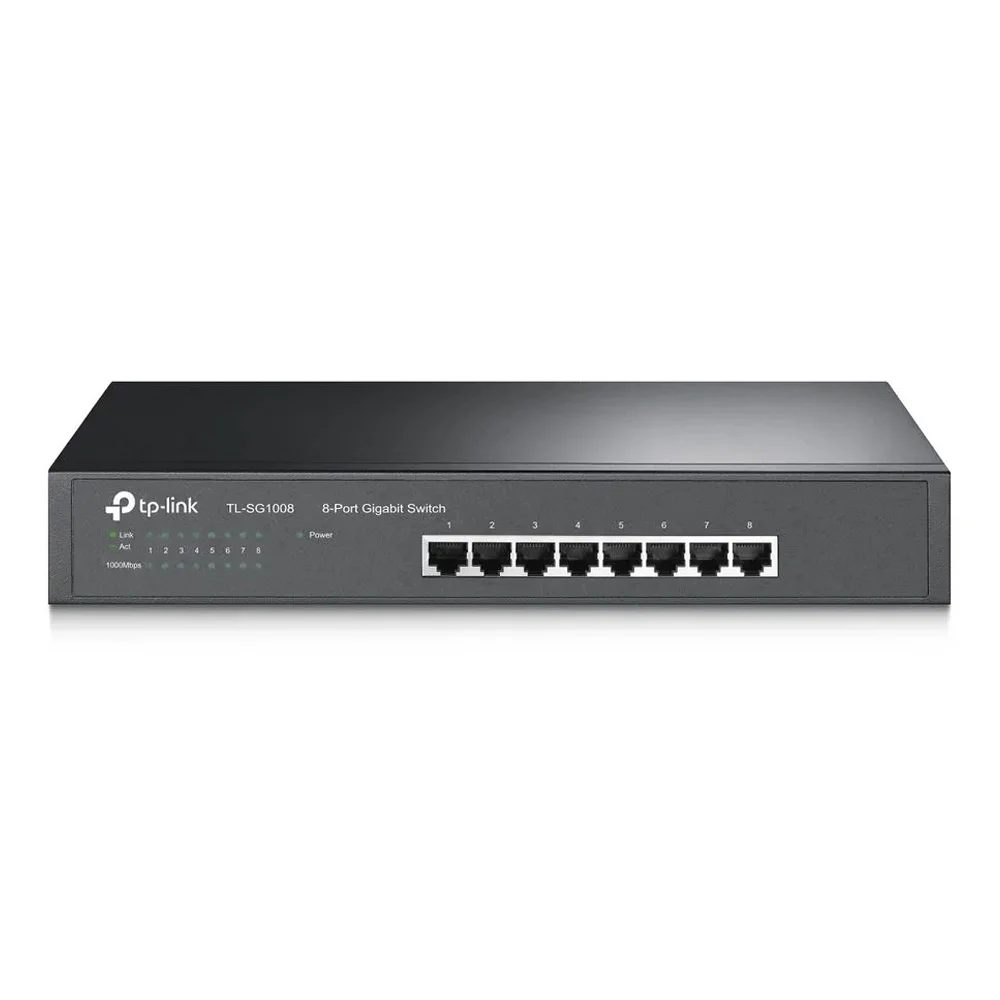 Switch 8 Puertos Gigabit TP-Link TL-SG1008 Metálico Rackeable